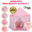 Princess Castle Playhouse Tent for Girls with LED Star Lights – Indoor & Outdoor Large Kids Play Tent for Imaginative Games – Princess Tent, 230 Polyester Taffeta. Pink 55"X53".