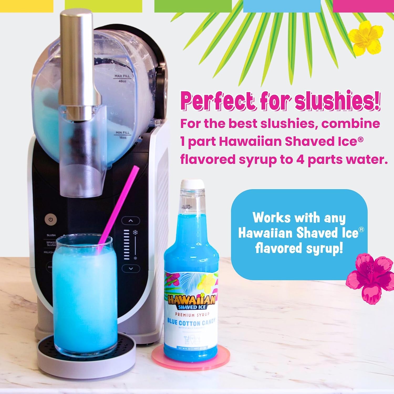 Hawaiian Shaved Ice Syrup Gallon, Strawberry Flavor, Great for Slushies, Italian Soda, Popsicles, & More, No Refrigeration Needed, Allergy-Friendly, Perfect for Snowcone Stand and Coffee Shop Owners.