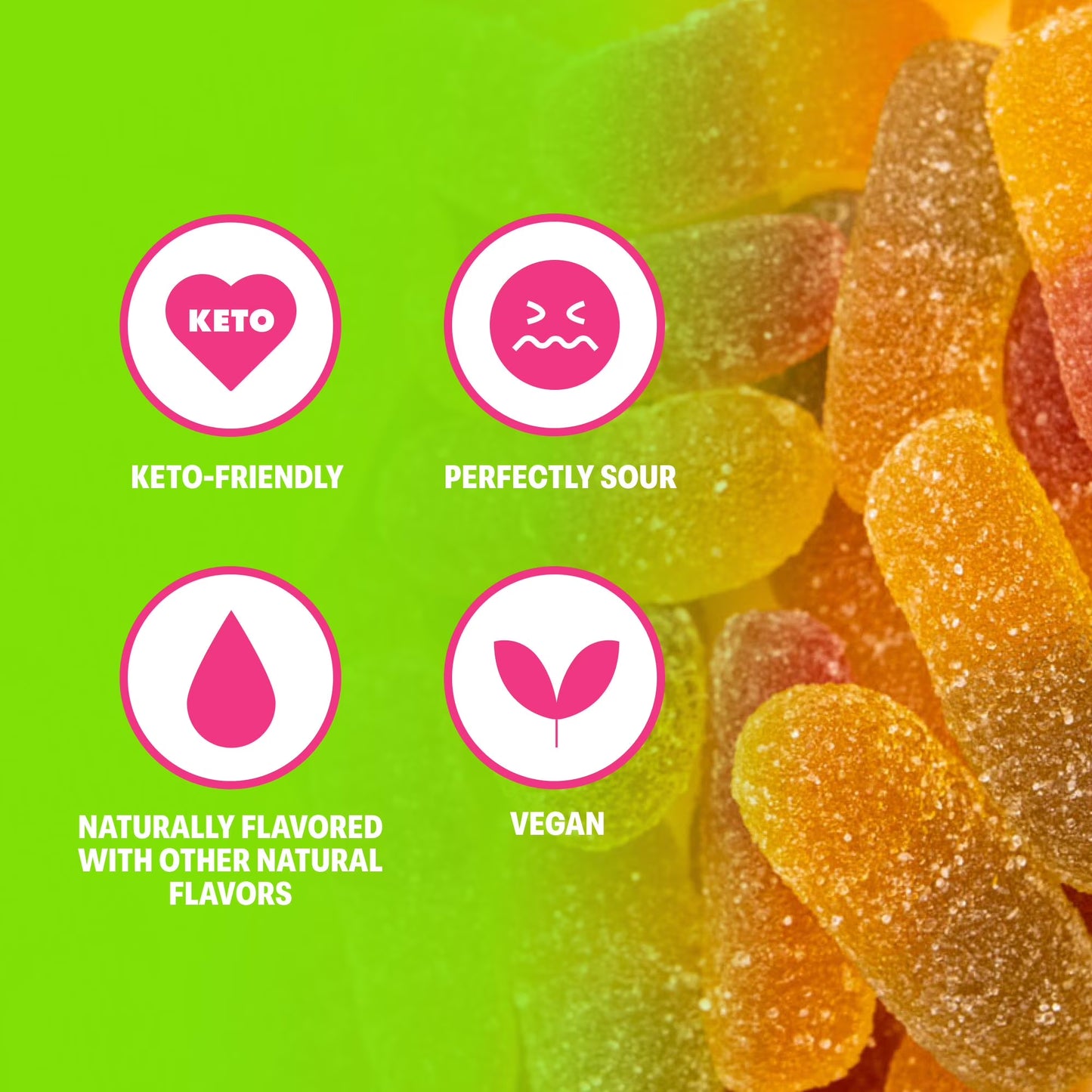 Shameless Snacks - Healthy Low Calorie Snacks, Low Carb Keto Gummies (Gluten Free & Non GMO Candy) - 6 Pack Wild Worms