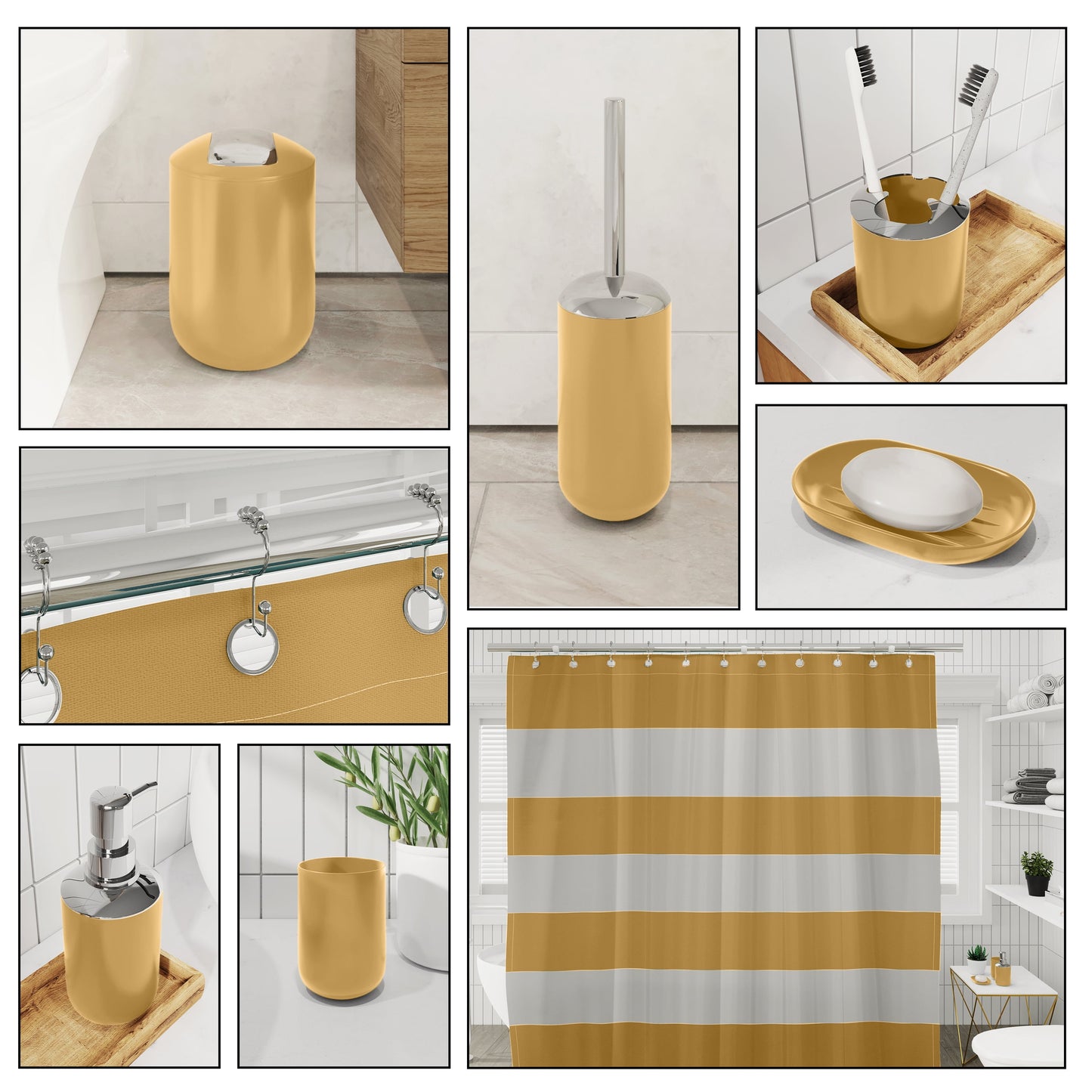 Hearth & Harbor 20 Piece Bathroom Accessories Set, Gold Bathroom Decor Set