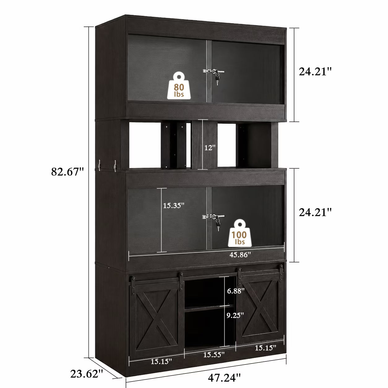 Nordee 120 Gallon 4X2X2 Reptile Tank with Stand & Sliding Glass Doors, Reptile Enclosure for Bearded Dragons, Geckos, Lizards and Snakes