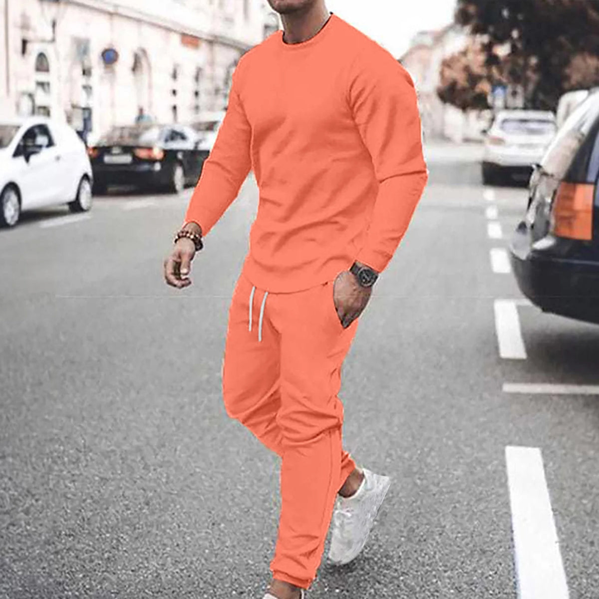 Jsaierl Men'S Casual Tracksuit Athletic Sweatsuits Long Sleeve 2 Piece Outfit Running Jogging Sport Suit Sets