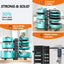 PHANCIR Pots and Pans Organizer Rack, 3 DIY Methods Adjustable 8-Tier Pot and Pan Rack, Metal Heavy Duty Organizer with Anti-Slip Silicone Pad for Cabinet Kitchen Organization Storage