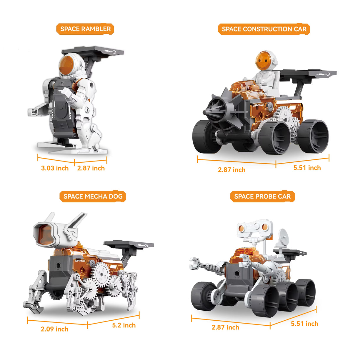 FAGINEY 4-In-1 Building Science STEM Kits, Solar Robot Toys for Kids Ages 8-14+, STEM Projects DIY Space Toys Birthday Gifts for Boys Girls Ages 8-16 Teens