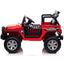 Joyracer 24V 2 Seater Kids Ride on Truck with Remote Control, 4×200W Motor, Electric Battery Powered Toys Car W/ 4 Wheels Spring Suspension, 3 Speeds, LED Lights, Bluetooth Music, Red