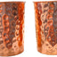 Set of 2 Hammmered Pure Copper Cups for Drinking Water Glasses Tumblers Glass Fo