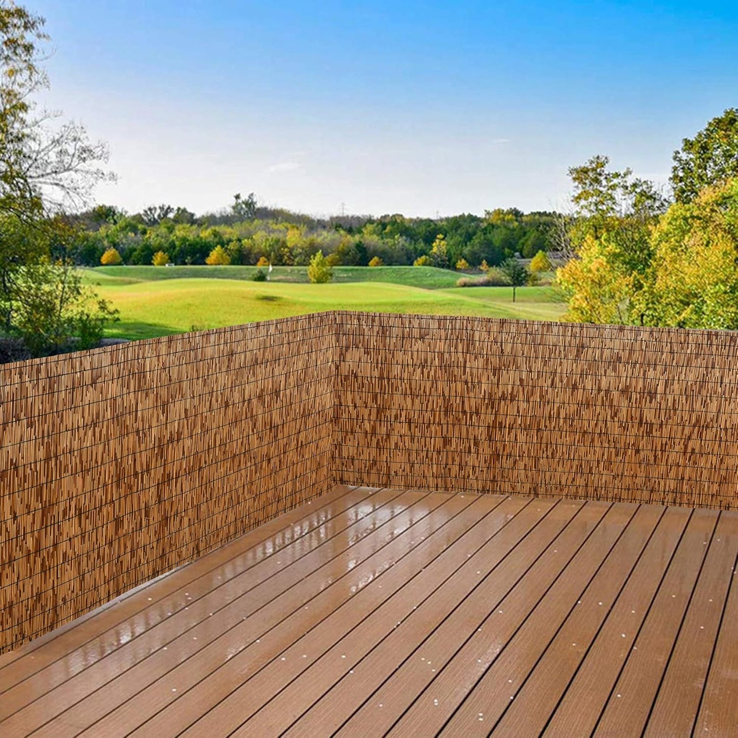 Dearhouse Natural Reed Fencing, Eco-Friendly Reed Fence,5 Feet High X 16.4 Feet Long, Reed Screen for Garden, Privacy Fence