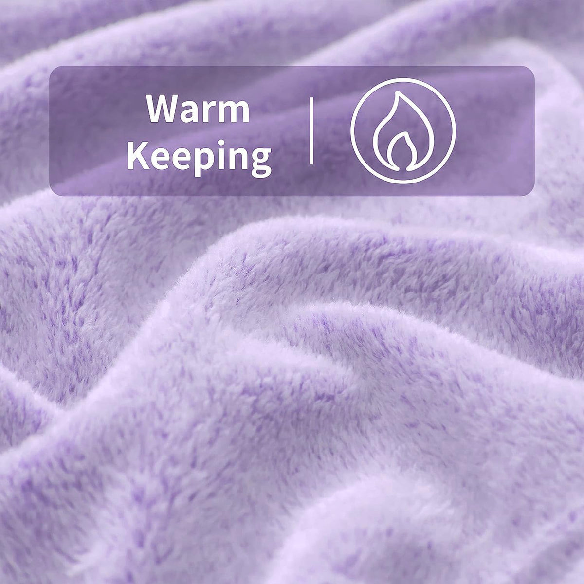 FY FIBER HOUSE Flannel Fleece Throw Microfiber Blanket with 3D Cheetah Print, 90"X90", Purple