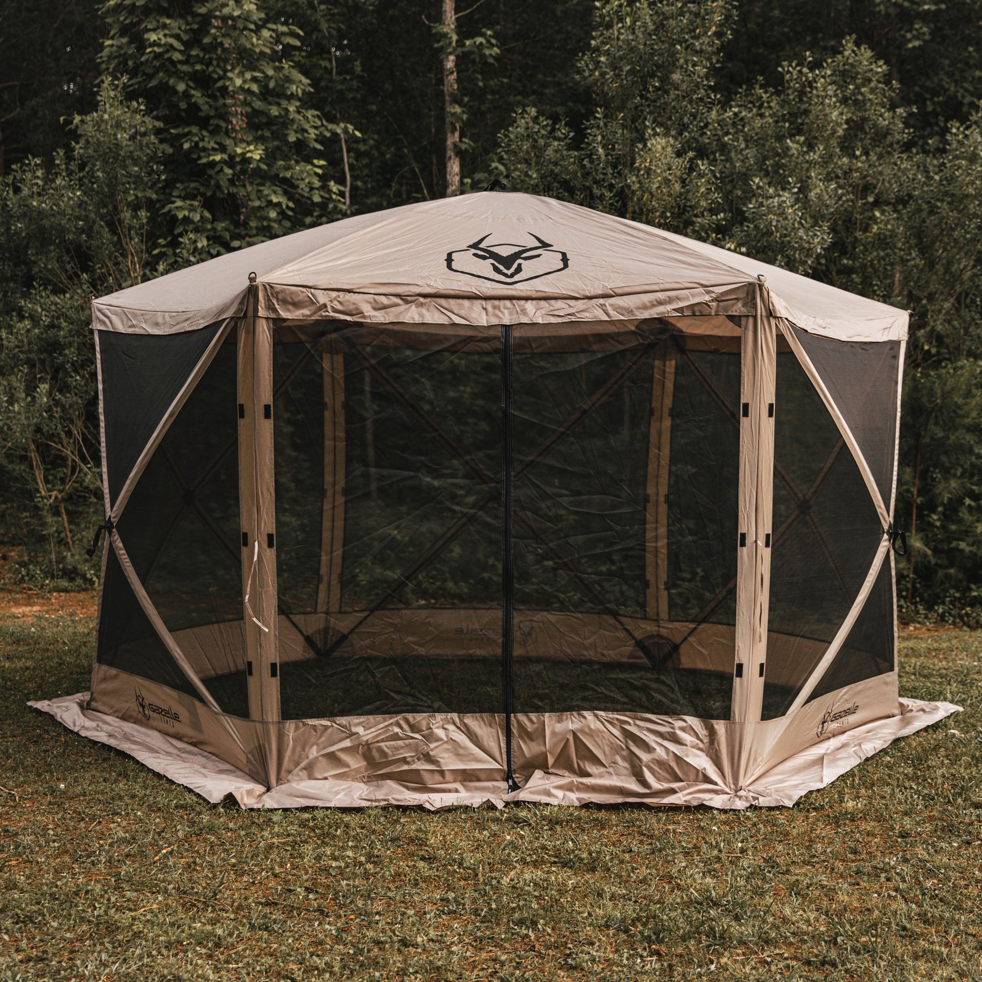 Gazelle Tents™, G6 6-Sided Portable Gazebo, Hub Screen Tent, Desert Sand, GG602DS