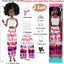 Dollbie 6 Pack African American Fashion Dolls Set with Mix & Match Outfits – 11.5" Posable Black Dolls & 5 Accessories Each (Crown, Necklace, Headscarf & More) + Pink Gift Case