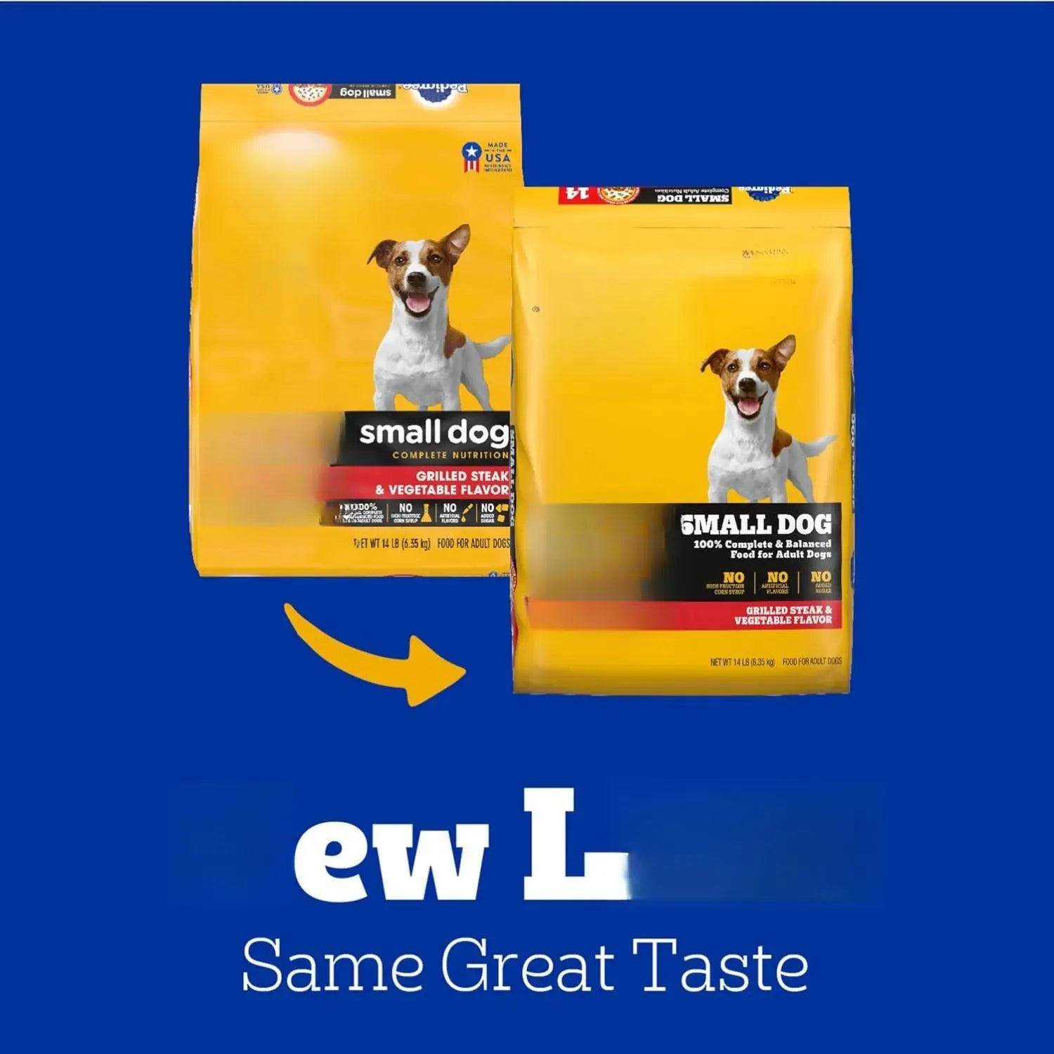 Pedigree Complete Nutrition Adult Small Dog Dry Dog Food, Grilled Steak & Vegetable Flavor, 14 Lb. Bag