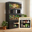 Nordee 120 Gallon 4X2X2 Reptile Tank with Stand & Sliding Glass Doors, Reptile Enclosure for Bearded Dragons, Geckos, Lizards and Snakes