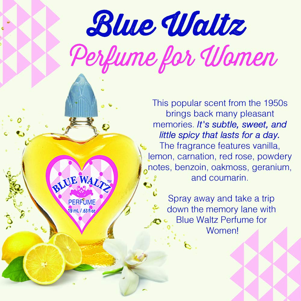 Clubman Blue Waltz Perfume for Women 0.5 Oz Perfume Classic, 3 Pack