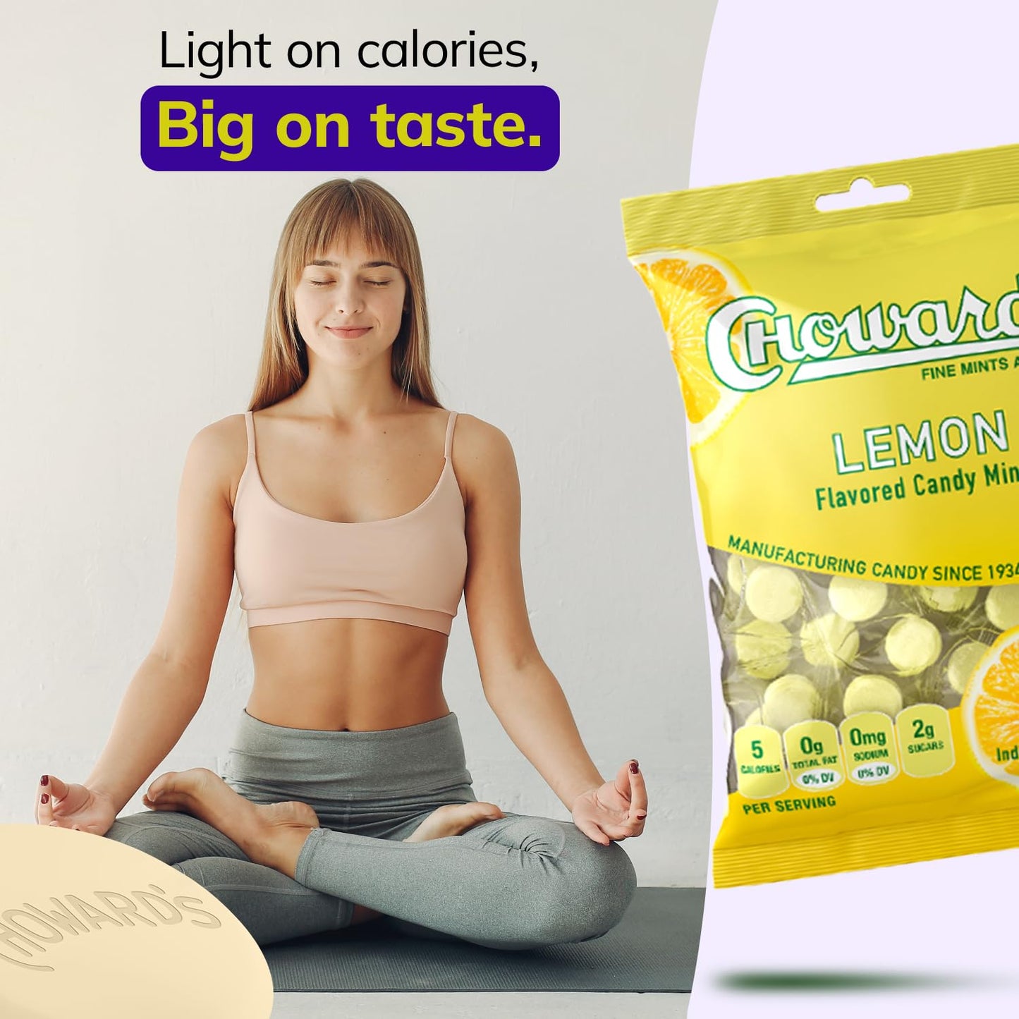 Choward'S Lemonmint Candy Bags | Unique Aromatic Flavors for Everyday Freshness | Perfect for Travel, Sharing, and Gifting | Distinctive Taste in Convenient Packaging | (Pack of 3, 49 Pieces)