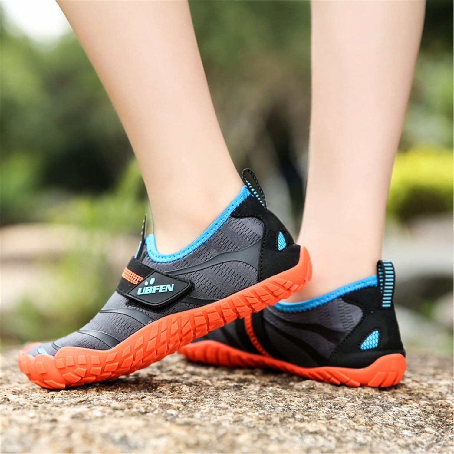 UBFEN Kids Water Shoes for Boys Girls Quick-Dry Swim Aqua Socks | Lightweight, Barefoot-Style, Perfect for Water Parks, Beach, Pool, Kayak, Creek Hiking, Camping, Toddler, Little Kid, Big Kid