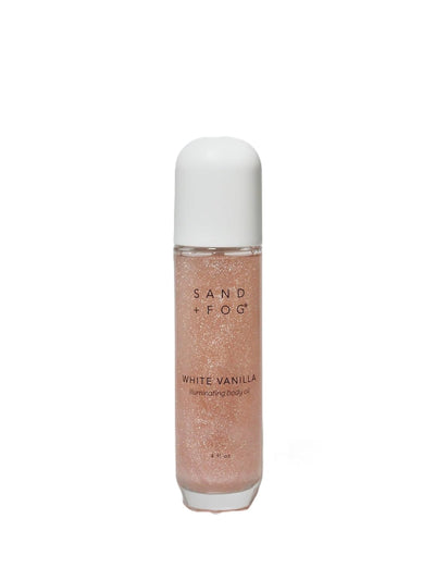 Sand + Fog White Vanilla Illuminating Body Oil, 4 Fl Oz, Shimmer