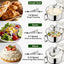 Camic Electric Stand Mixer,7.45 QT,10 Speeds with Dough Hook,Whisk, Flat Beater Attachments, Splash Guard, Easy-Carry Top Handle,3-In-1 Kitchen Mixer for Baking Cakes Cookie Bread Salad (White)