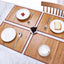 Bamboo Placemats Set of 4, Heat Resistant Place Mats for Dining Table, Durable Bamboo Table Mats, Stain Resistant & Easy Clean Placemats for Kitchen, Indoor/Outdoor Use 11.5 X 17.5 Inch