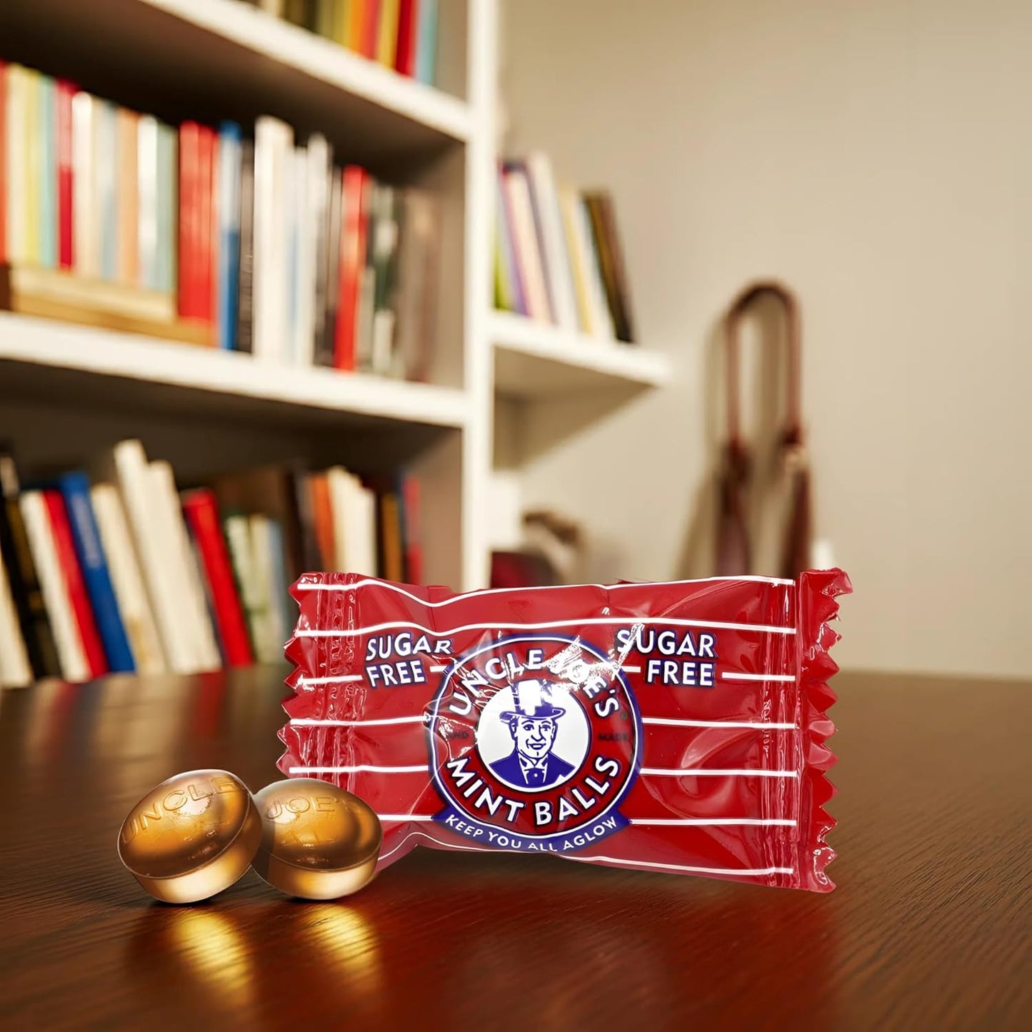 Uncle Joe’S Sugar Free Mint Balls 60G (2.1 Oz) | Handmade Vegan British Candy | Real Peppermint Oil Mints Individually Wrapped Hard Candy | English Breath Mints Gift & after Dinner Treat from UK