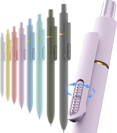 8Pcs Gel Pens - 0.5Mm Black Ink Pens Fine Point Smooth Writing, Quick Drying Journaling Pens, Cute School & Office Pens for Gift