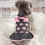 KYEESE Dog Sweaters with Leash Hole for Small Dogs Turtleneck Dog Sweater Dress for Girl Polka Dot Knit Pullover Doggie Sweater Warm Pet Sweater