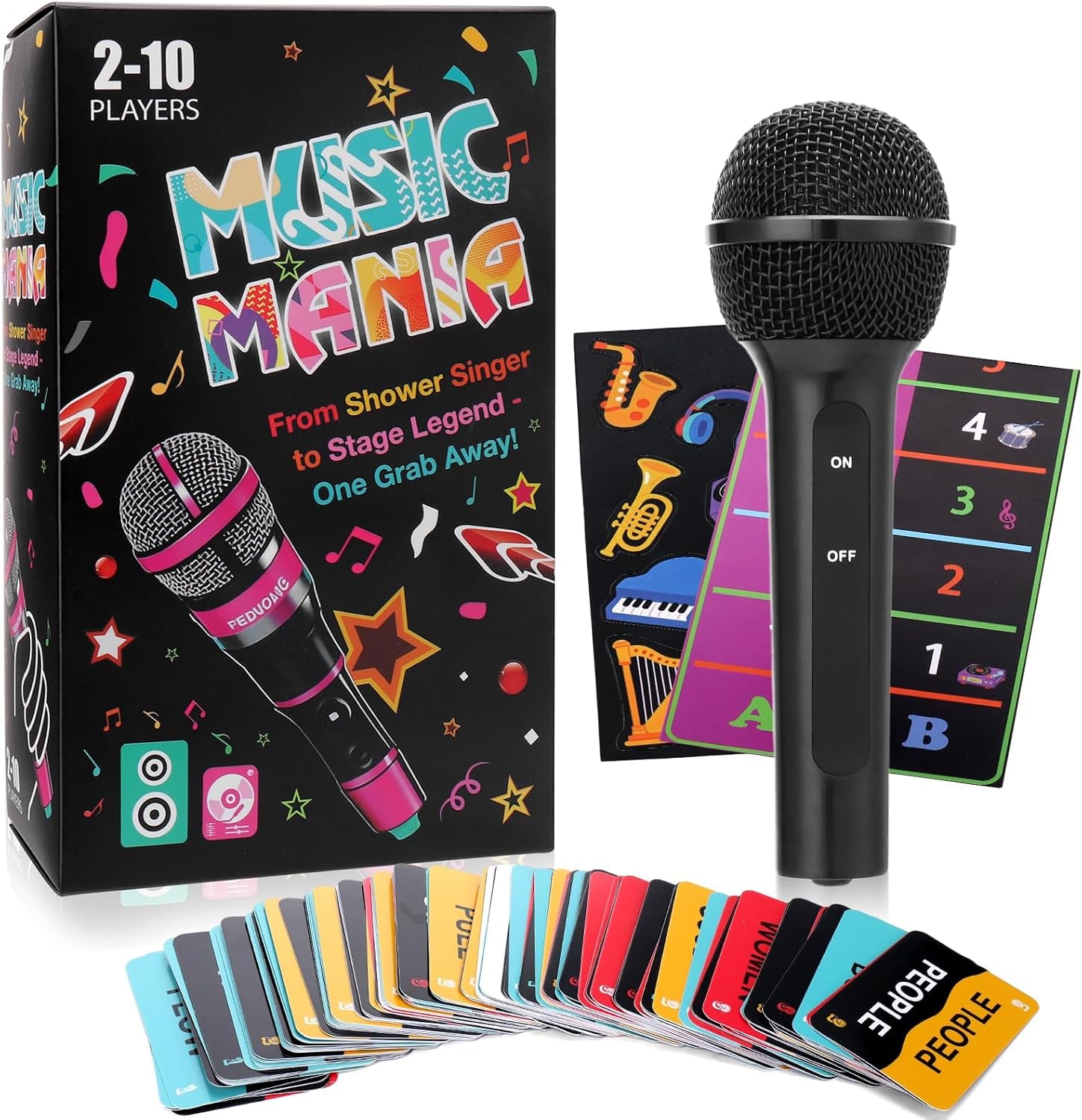 Mity Rain Music Party Games, Fast-Paced Trivia Card Games for 2-10 Players | Fun Family Games & Adult Card Games with Lyrics Challengeperfect for Game Night & Music Lovers
