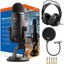 Blue Microphones Yeti USB Microphone (Blackout) Bundle with Knox Gear Headphones and Pop Filter (3 Items)