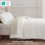U by Bedsure Twin Comforter Set Coconut Milk, 5 Pieces Reversible Bed in a Bag, Boho Lightweight Dorm Bedding Set, Contrasting Design