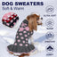 KYEESE Dog Sweaters with Leash Hole for Small Dogs Turtleneck Dog Sweater Dress for Girl Polka Dot Knit Pullover Doggie Sweater Warm Pet Sweater