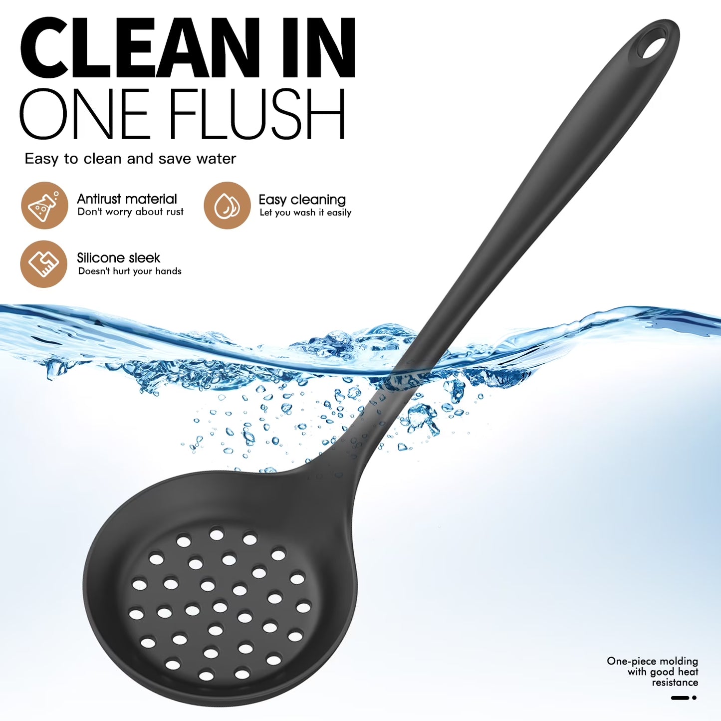 Silicone Cooking Utensils Set - Heat Resistant Kitchen Utensils BPA Free,Turner Tongs,Spatula,Spoon,Brush,Whisk,Kitchen Utensil Gadgets Tools Set for Nonstick Cookware,Dishwasher Safe (Gray)