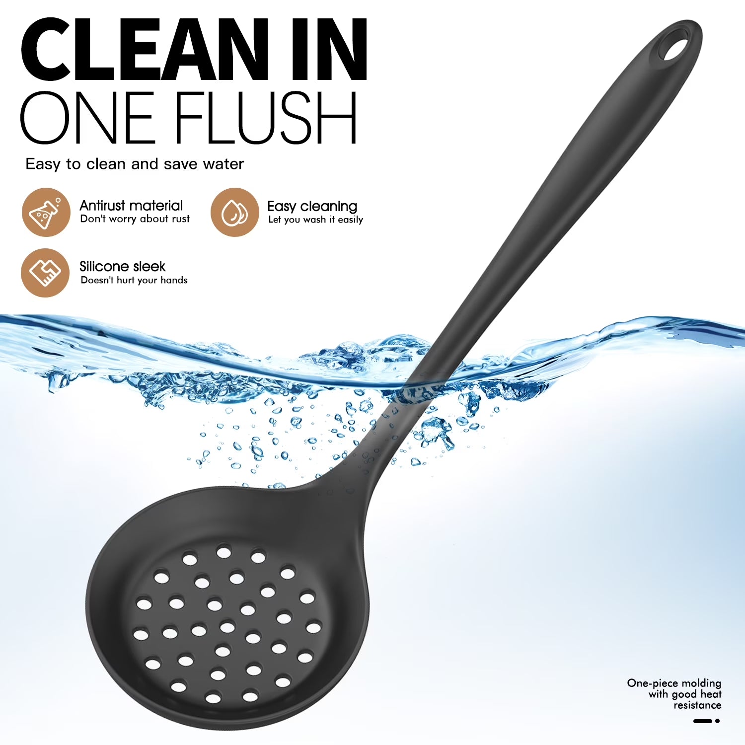 Silicone Cooking Utensils Set - Heat Resistant Kitchen Utensils BPA Free,Turner Tongs,Spatula,Spoon,Brush,Whisk,Kitchen Utensil Gadgets Tools Set for Nonstick Cookware,Dishwasher Safe (Gray)