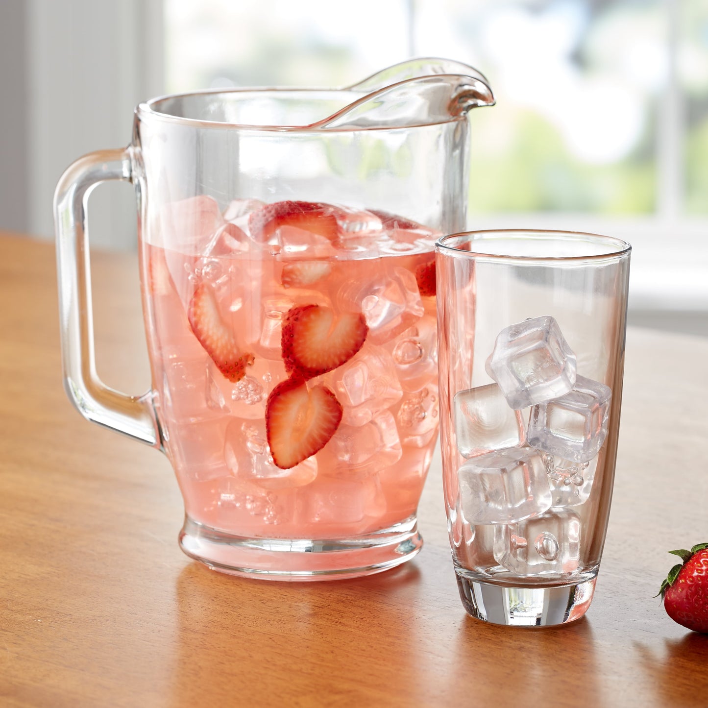 Mainstays 7-Piece Clear Glass Pitcher and Drinkware Tumbler Set
