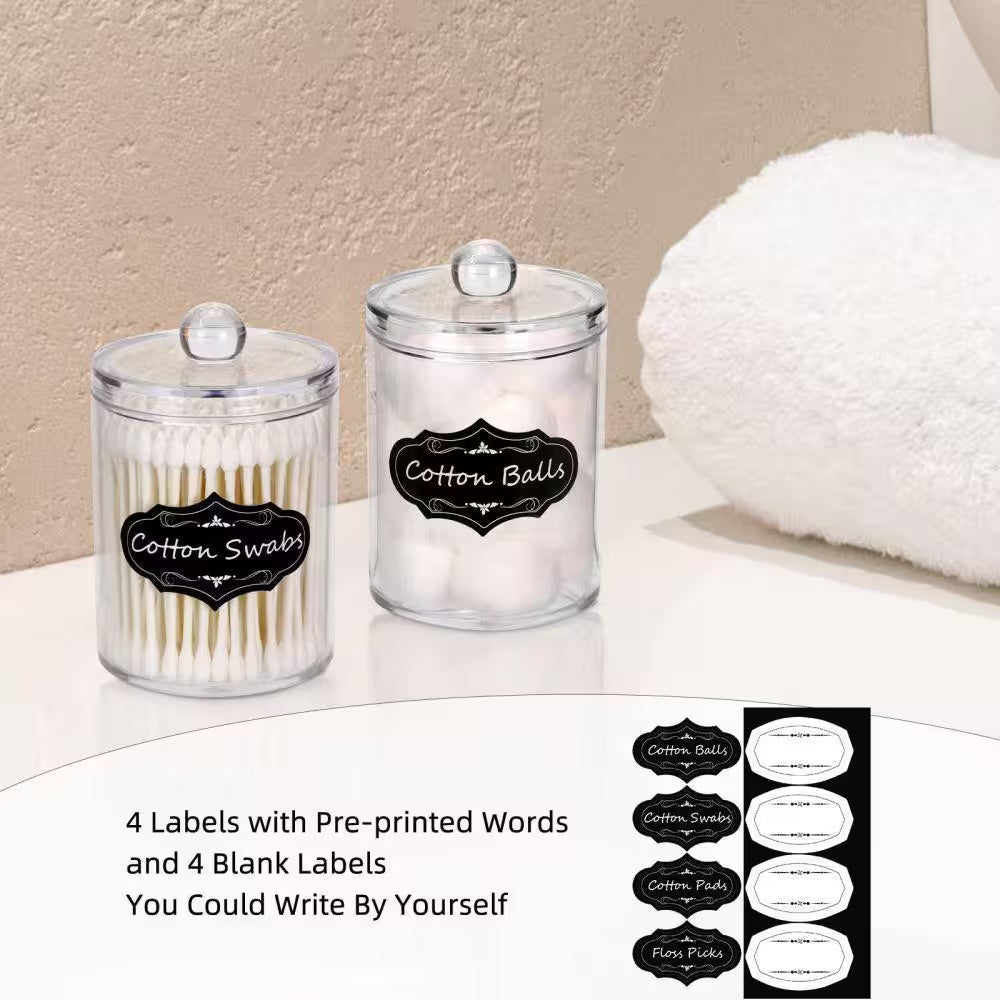 8-Piece Bathroom Accessory Set with Trash Can,Soap Dish,Toothbrush Holder,Cup,Toilet Brush Holder in Pink with Labels