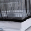 ISMARTEN Bird Cage Seed Catcher (2 Pack), Airy Gauze Bird Cage Cover Seeds Guard Dust-Proof Universal Birdcage Accessories Mesh Net Cover (Black + White, L)