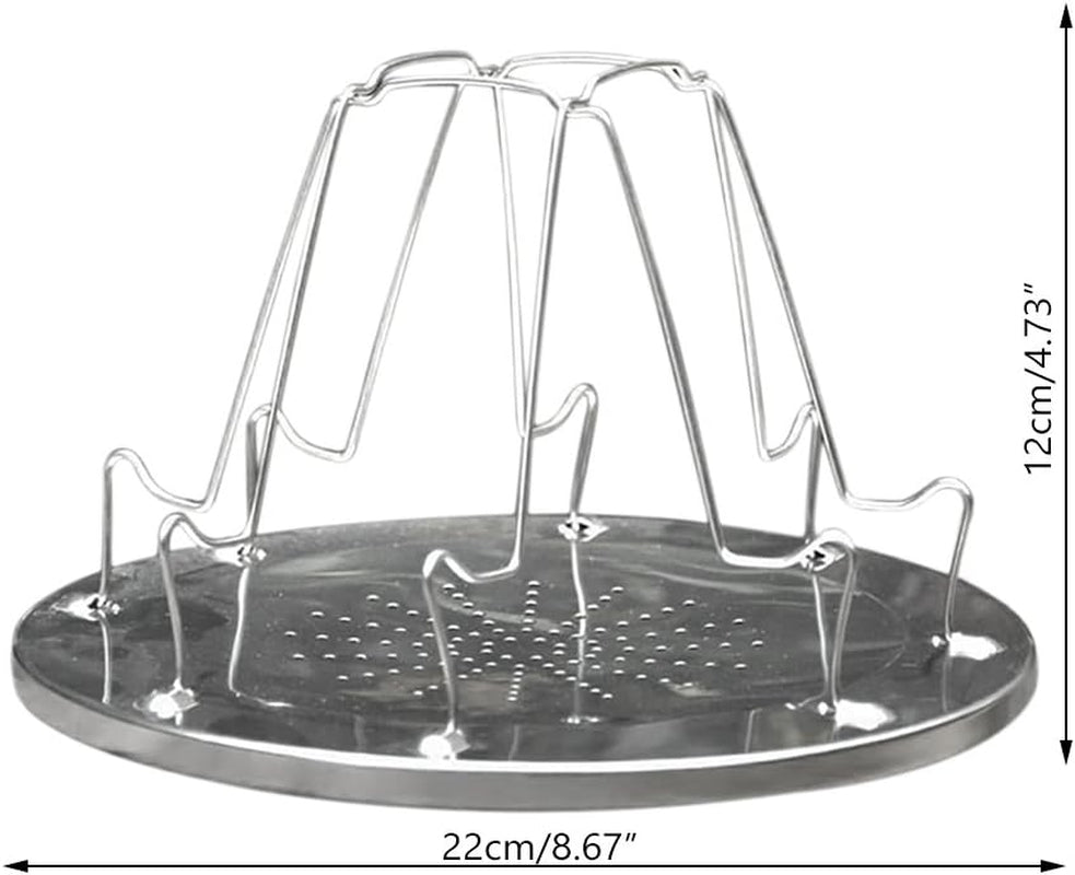 4-Slice Stainless Steel Camping Toaster, Foldable Camp Stove Bread Rack