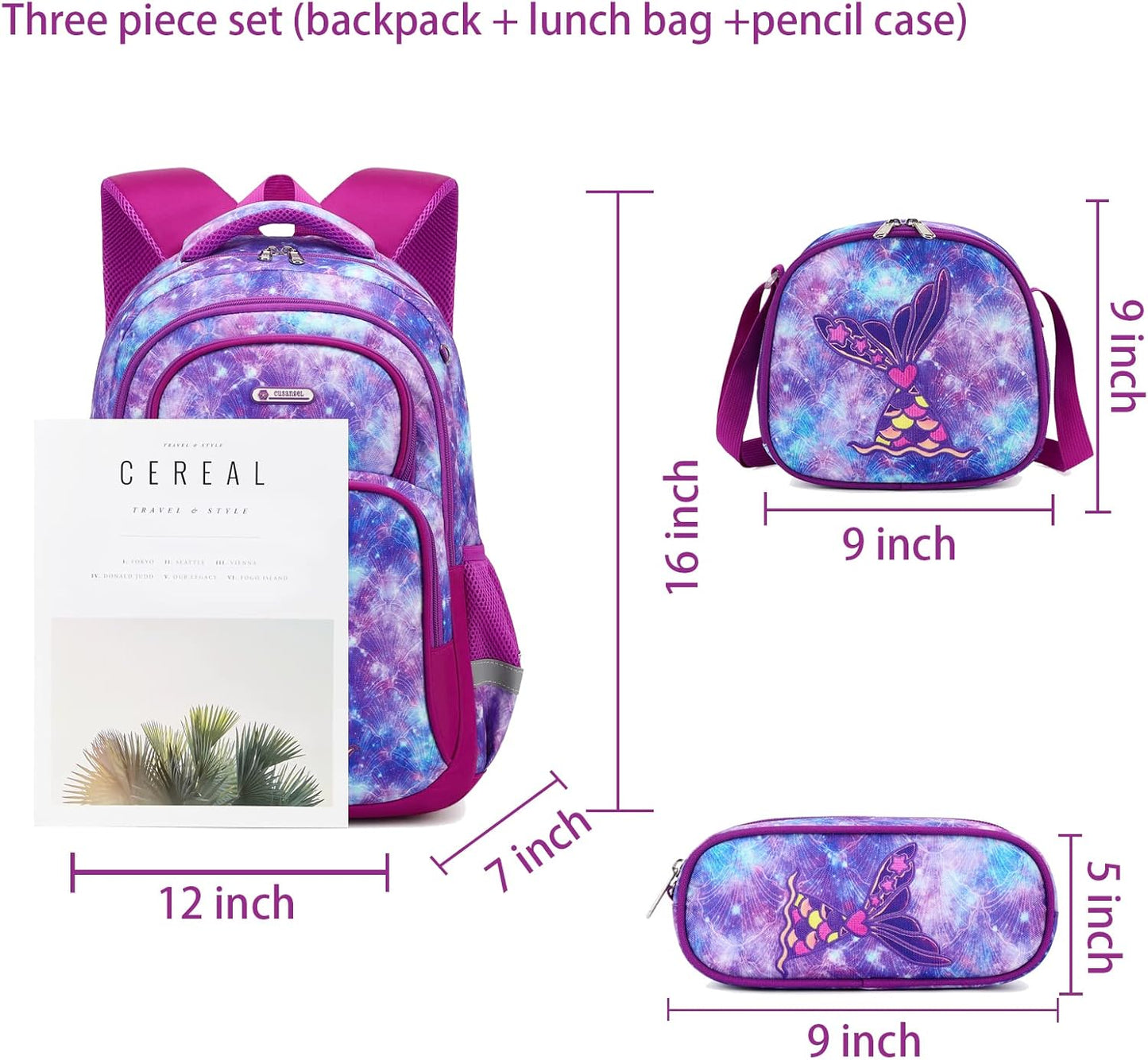 3Pcs Boys Dinosaur Backpack Set with Lunch Box Pencil Case, School Book Bag for Kids Elementary Preschool 1