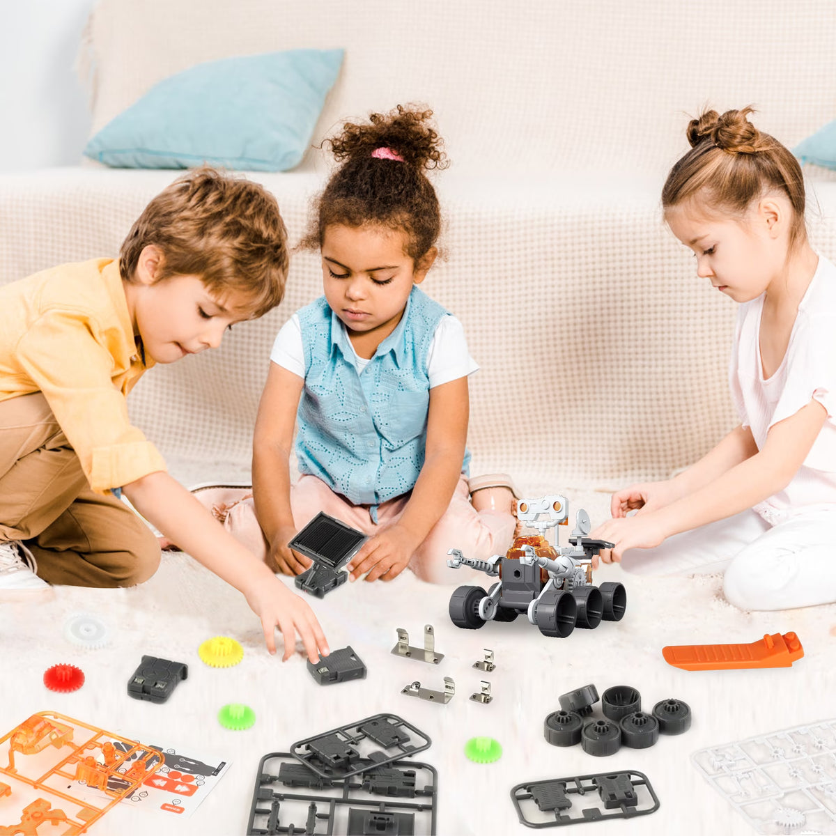 FAGINEY 4-In-1 Building Science STEM Kits, Solar Robot Toys for Kids Ages 8-14+, STEM Projects DIY Space Toys Birthday Gifts for Boys Girls Ages 8-16 Teens