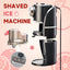 Shaved Ice Machine - Snow Cone Machine Equipped with Stainless Steel Blade Adjustment Knob to Freely Adjust the Thickness of the Snowflakes and 2 Reusable Plastic Ice Mold Cup