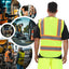 Jksafety Hi Vis Reflective Safety Vests for Men Women High Visibility Vest with Pockets Mesh Fabric Construction Safety Apparel Neon Vest for Work (220-Oblack S)