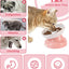 Y YHY Ceramic Slow Feeder Cat Bowl, Elevated Cat Bowl Tilted Design Slow Feeder for Dog and Cat for Dry and Wet Food, Pink