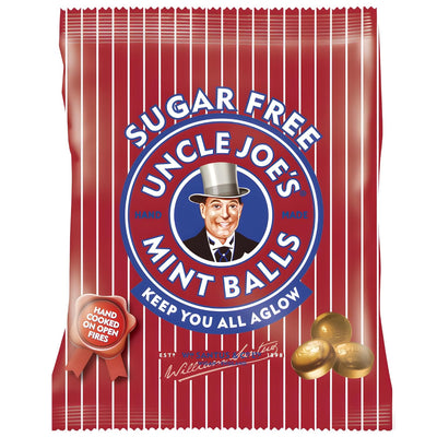 Uncle Joe’S Sugar Free Mint Balls 60G (2.1 Oz) | Handmade Vegan British Candy | Real Peppermint Oil Mints Individually Wrapped Hard Candy | English Breath Mints Gift & after Dinner Treat from UK