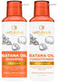 Batana Oil Shampoo and Conditioner Set 16 Fl Oz Set of 2 Sulfate Free Volumizing Formula for Fine Hair Thickening Salon Quality Paraben Free Blend for Thin Hair for Women and Men