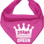 Parisian Pet Pink Dog Bandanas - Adjustable Drama Queen Puppy Bandana - Girl Dog Accessories - Breathable and Stylish Dogs Kerchief - Triangle Pet Scarves - Small Dogs Bandana - Bib for Pets
