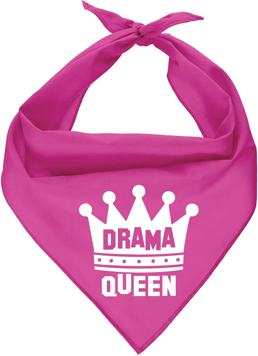 Parisian Pet Pink Dog Bandanas - Adjustable Drama Queen Puppy Bandana - Girl Dog Accessories - Breathable and Stylish Dogs Kerchief - Triangle Pet Scarves - Small Dogs Bandana - Bib for Pets
