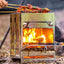 REDCAMP Wood Burning Folding Camp Stove Stainless Steel Grid, Portable Collapsible Backpacking Stove Survival Rocket Stove for Hiking Outdoor Tent Camping Picnic BBQ, Samll