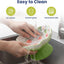 Pawspik Strawberry Blooms Elevated Ceramic Cat Bowl, Green