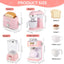Play Kitchen Accessories, Pretend Play Kitchen Appliances Toy Set with Coffee Maker Machine, Toaster, Mixer, Blender with Realistic Lights & Sounds, Birthday Gifts for Girls Age 3-5 4-8 6-8