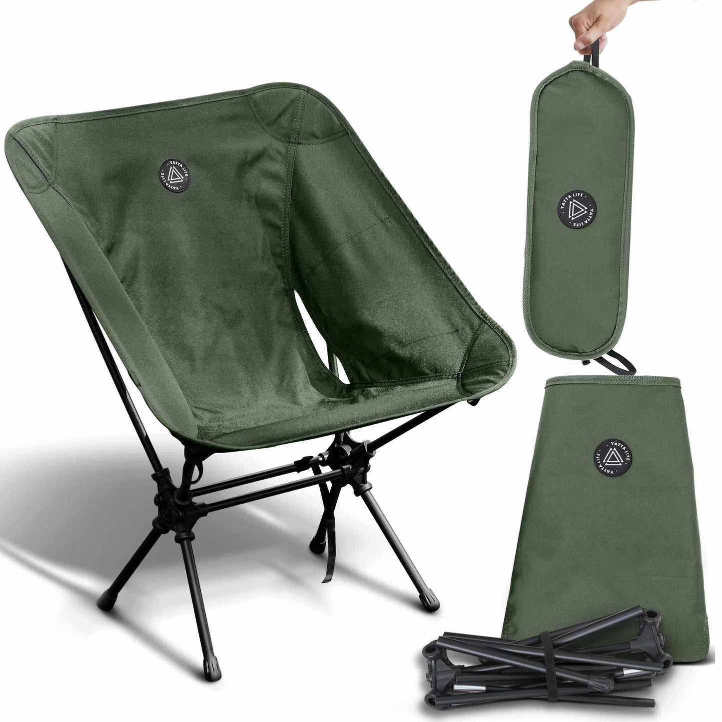 Experience Ultimate Comfort with Our Lightweight Army Green Folding Camping Chair - Perfect for Outdoor Adventures!