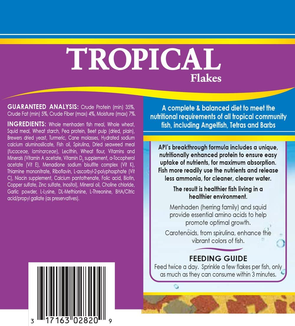 API Aquarium Water Treatment & Trop. Fish Food: Stress Coat 16 Oz, Stress Zyme 16 Oz, Tropical Flakes 1.1 Oz