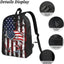 USA Fish Kid Backpack Set with Lunch Bag & Pencil Case Large Capacity School Bag 17 Inch Bookbag for Boy Girl